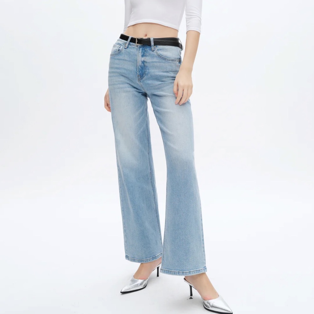 Bayeas High Rise Straight Leg Denim Jeans
